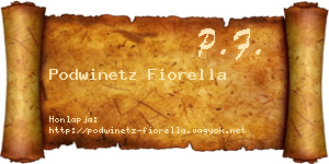 Podwinetz Fiorella névjegykártya
